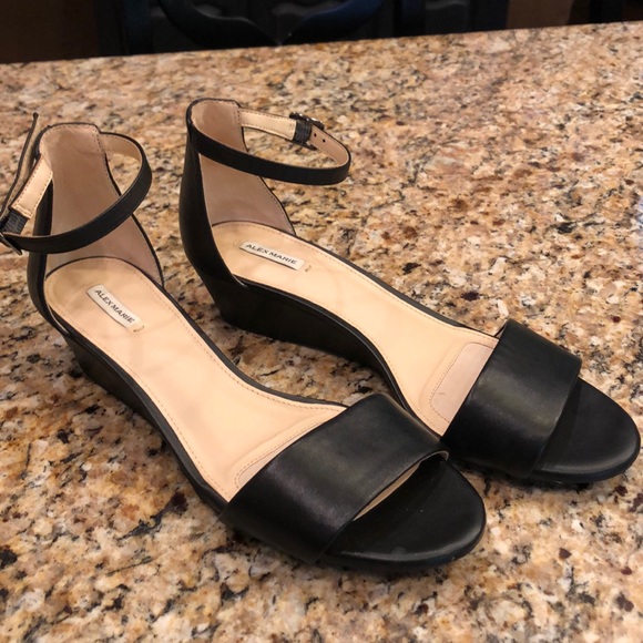 Alex Marie Shoes Alex Marie Black Wedges With Ankle